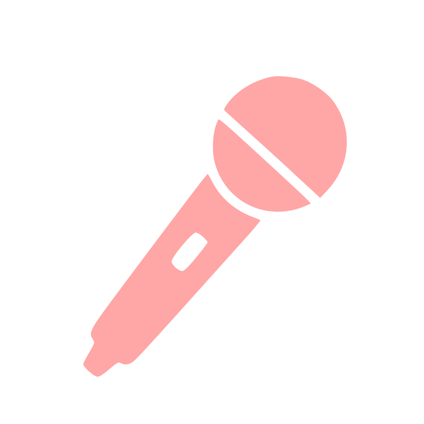 Handheld Microphone Pictogram Logo #ffa6a6