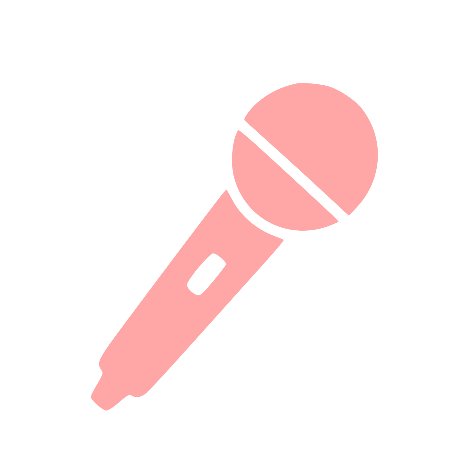 Handheld Microphone Pictogram Logo #ffa6a6