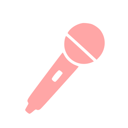 Handheld Microphone Pictogram Logo #ffa6a6