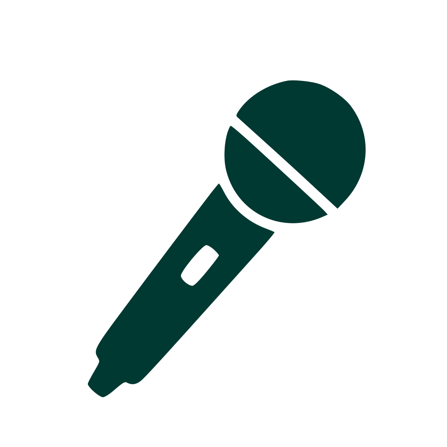 Handheld Microphone Pictogram Logo #003932