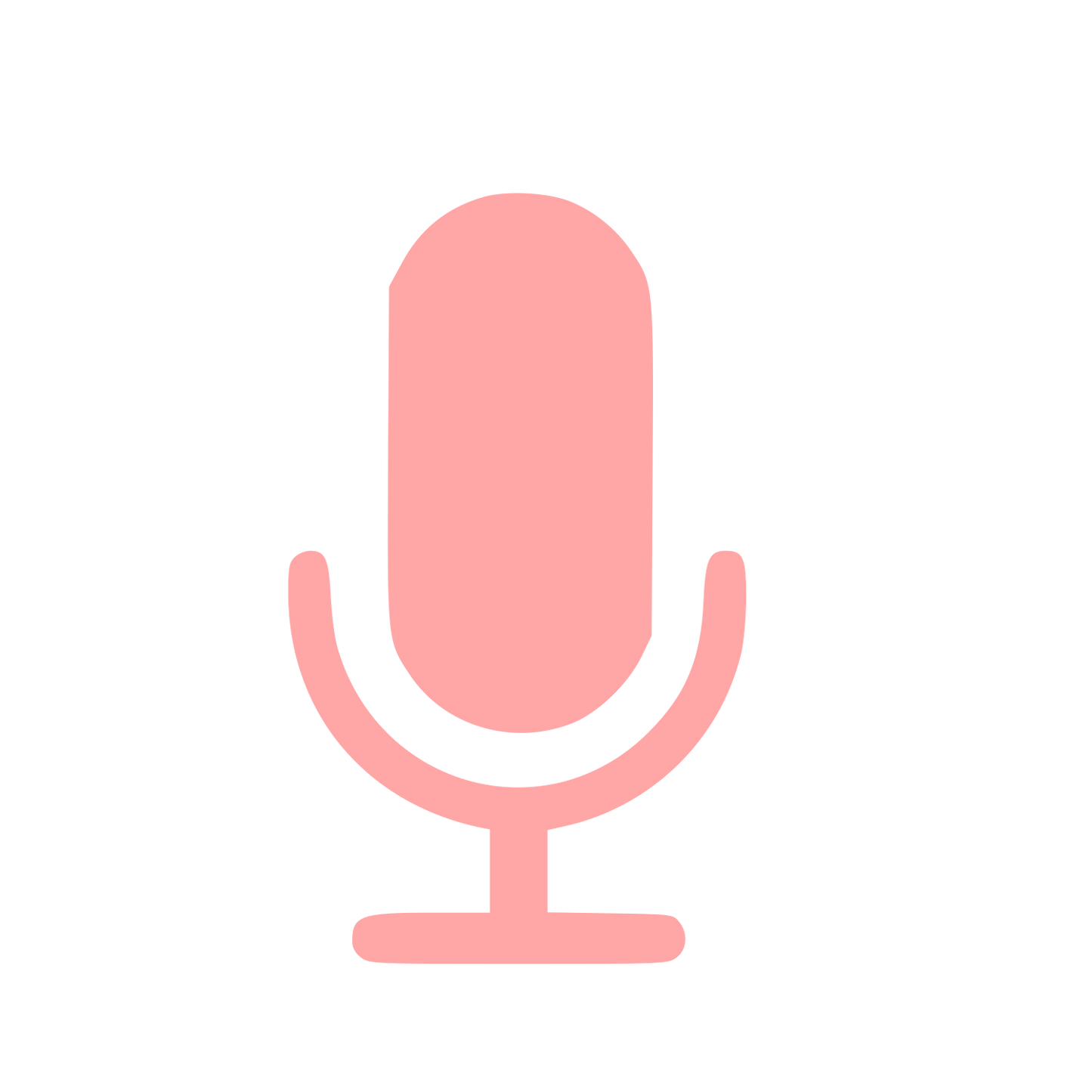 Microphone Stand Pictogram Logo #ffa6a6