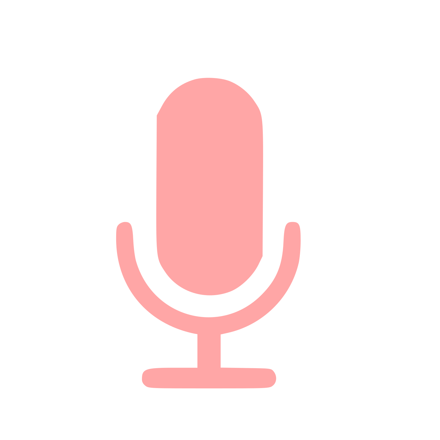 Microphone Stand Pictogram Logo #ffa6a6