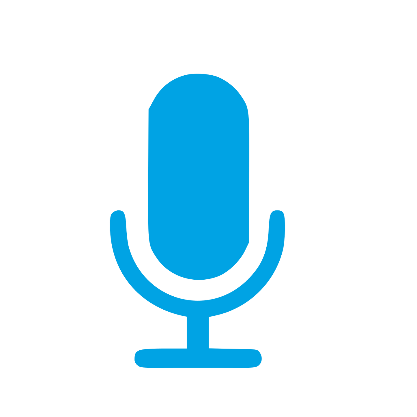 Microphone Stand Pictogram Logo #00a3e4