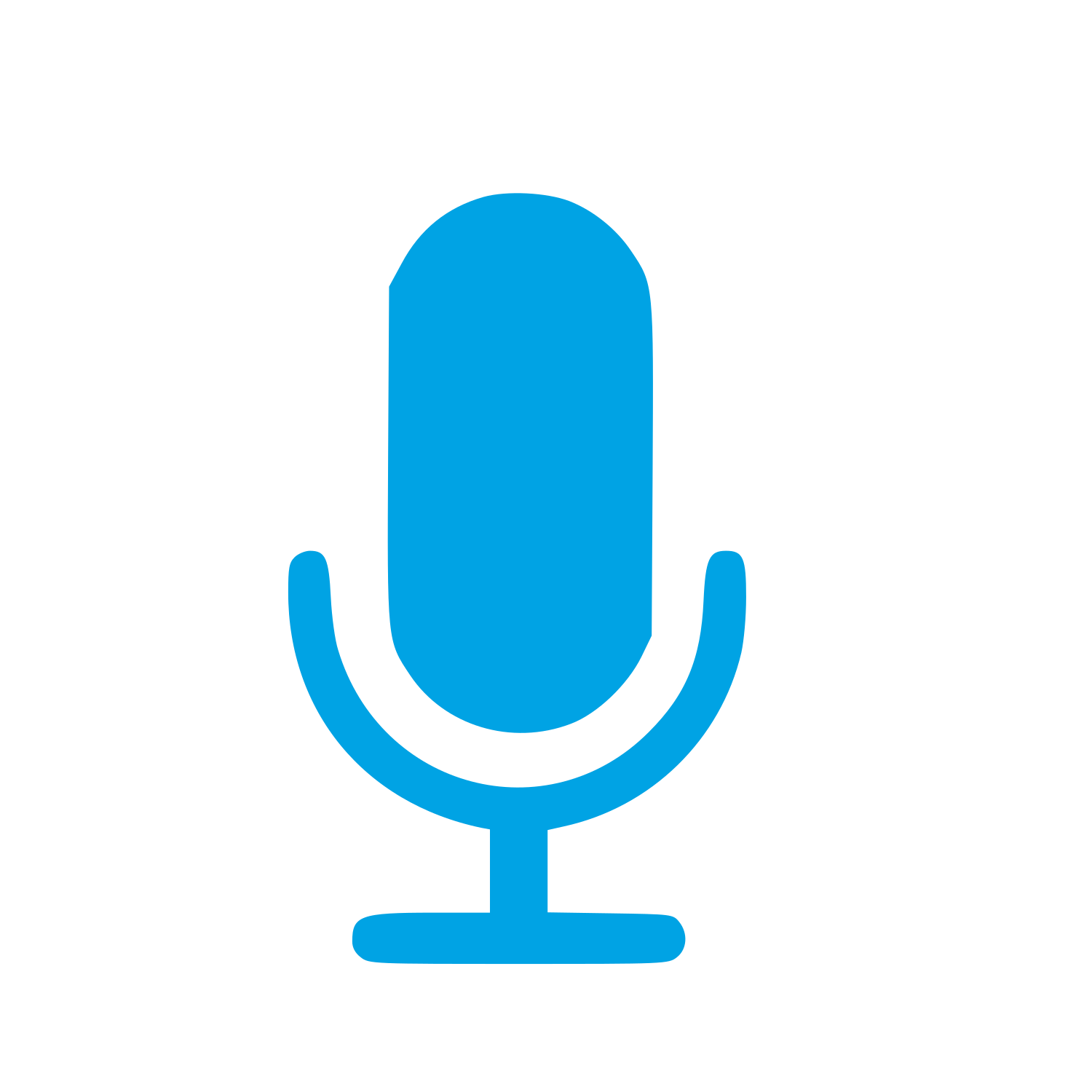 Microphone Stand Pictogram Logo #00a3e4