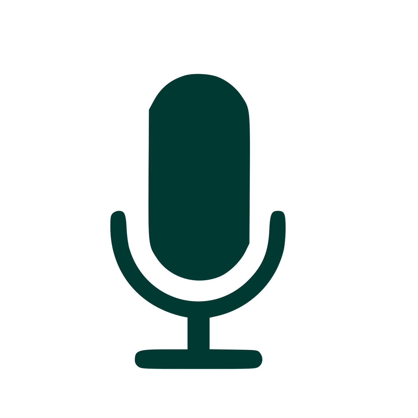 Microphone Stand Pictogram Logo #003932