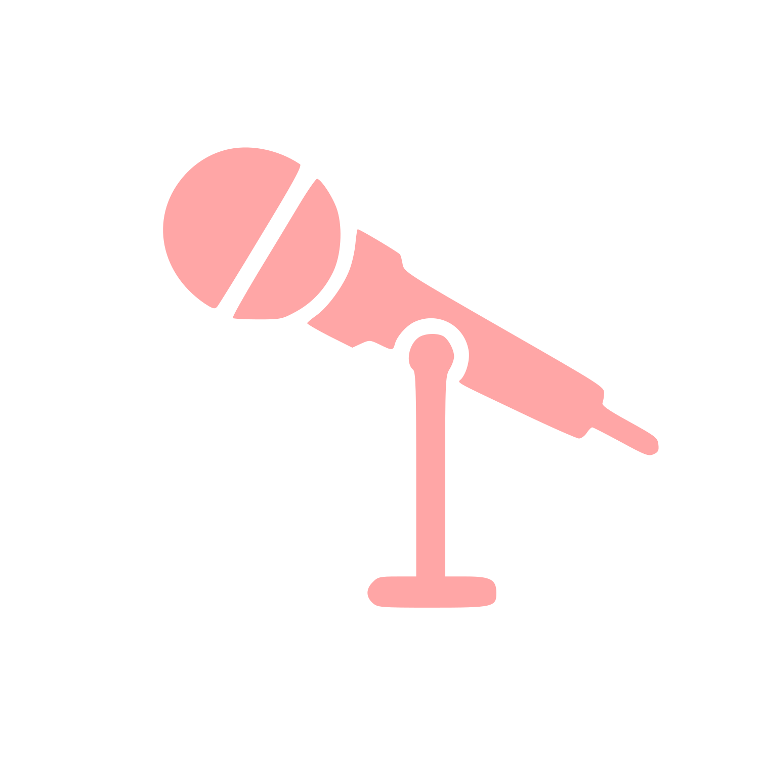 Microphone Stand Logo #ffa6a6