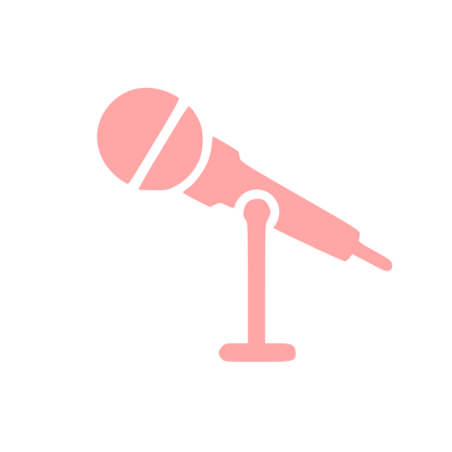 Microphone Stand Logo #ffa6a6