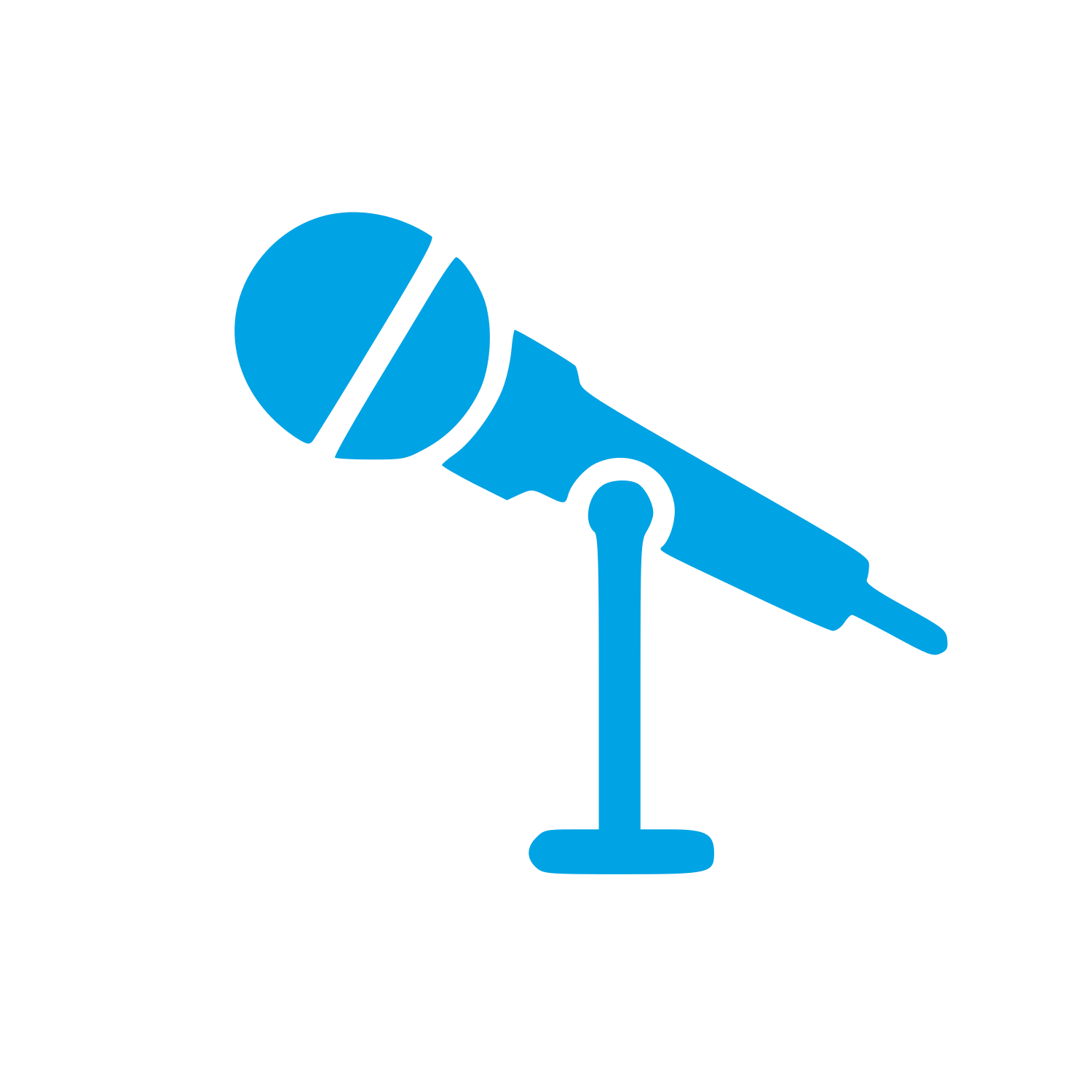 Microphone Stand Logo #00a3e4