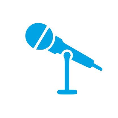 Microphone Stand Logo #00a3e4