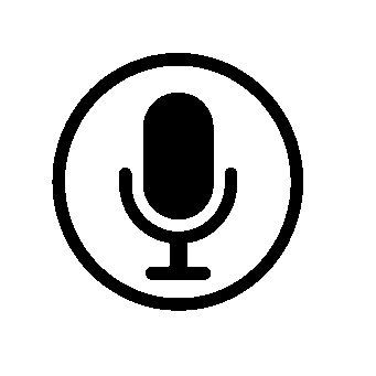 Microphone Circle Pictogram Logo