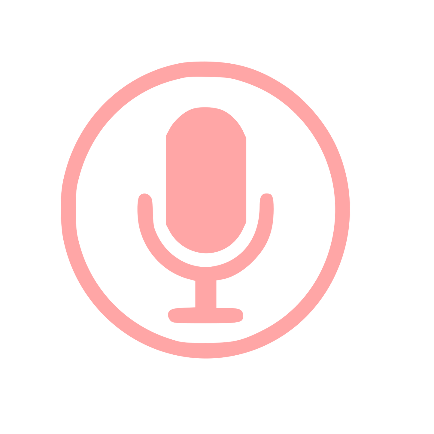 Microphone Circle Pictogram Logo #ffa6a6