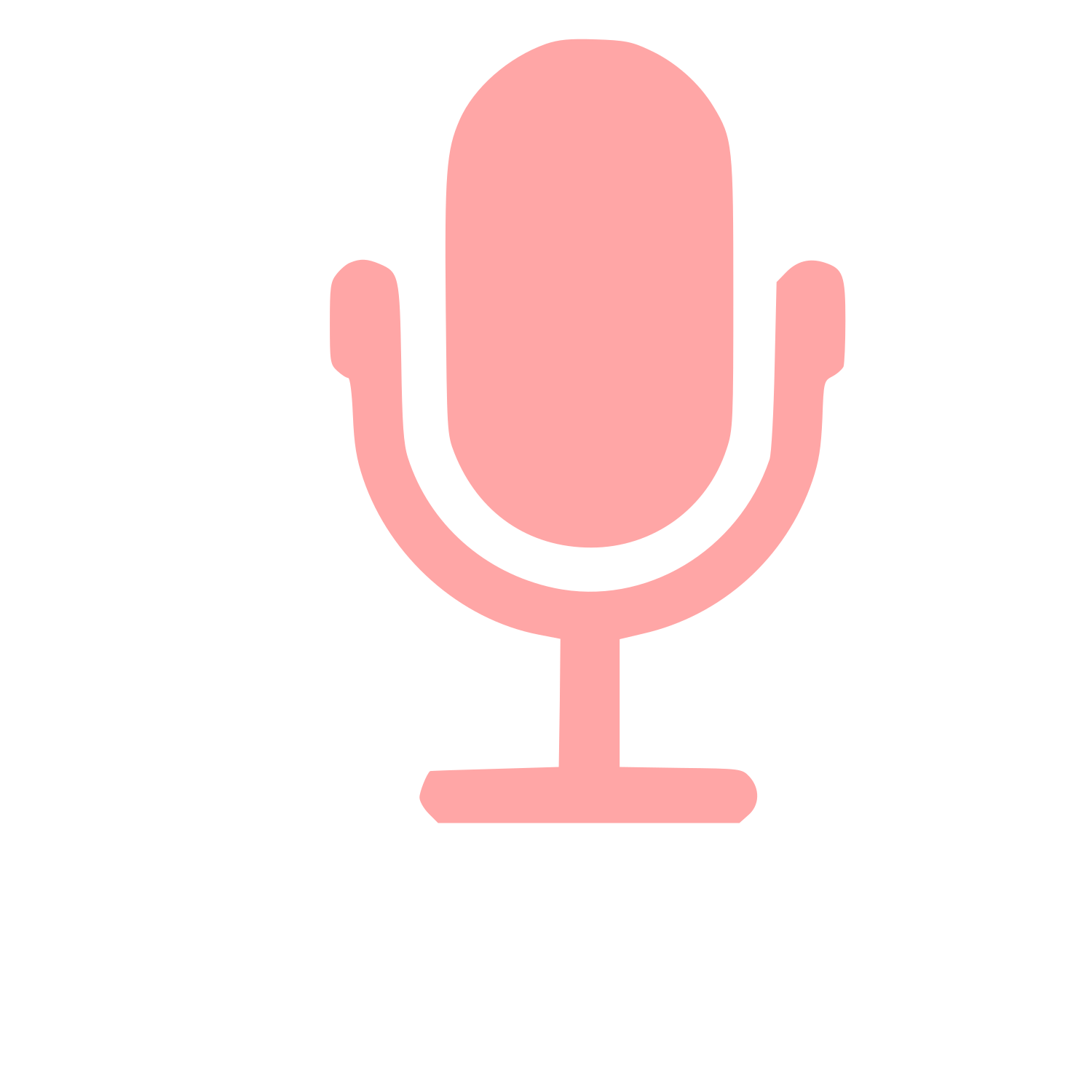 Microphone Pictogram Logo #ffa6a6