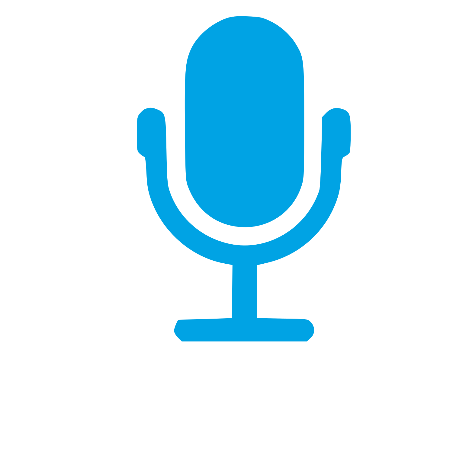 Microphone Pictogram Logo #00a3e4