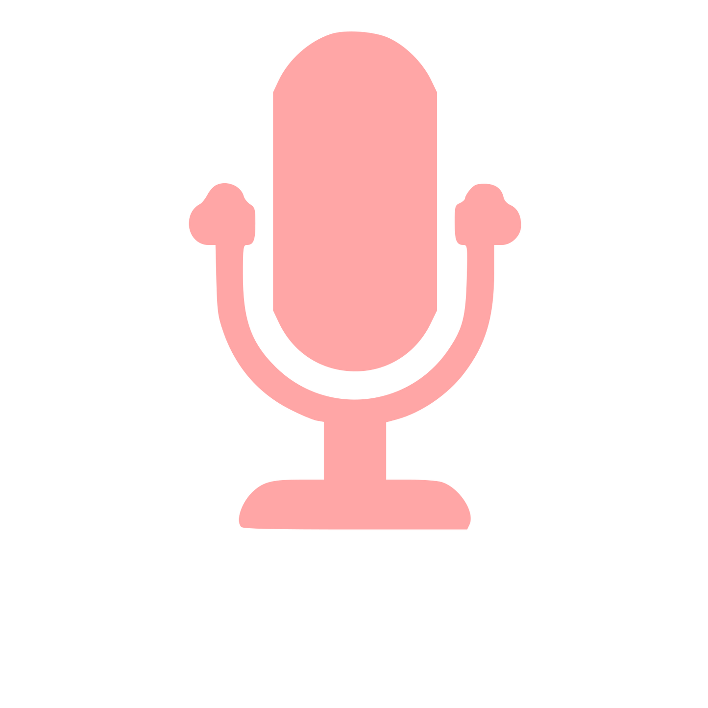Microphone Stand Pictogram Logo #ffa6a6