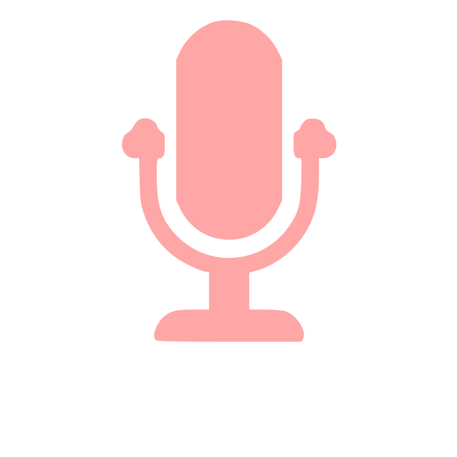 Microphone Stand Pictogram Logo #ffa6a6