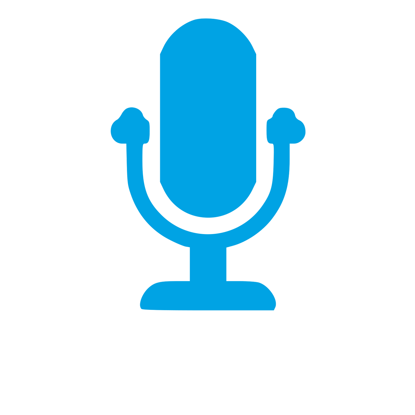 Microphone Stand Pictogram Logo #00a3e4