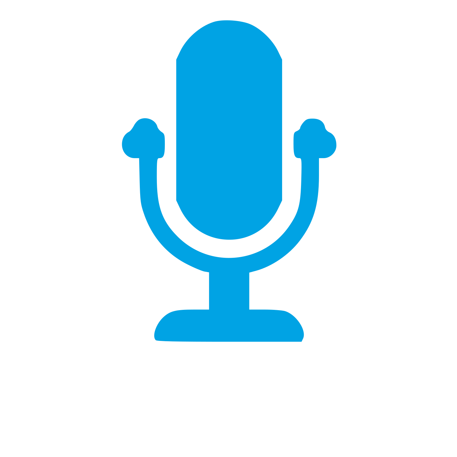 Microphone Stand Pictogram Logo #00a3e4