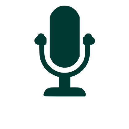 Microphone Stand Pictogram Logo #003932
