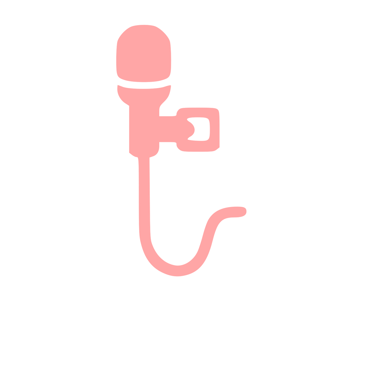 Lavalier Microphone Clip Logo #ffa6a6