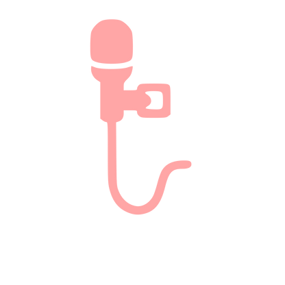Lavalier Microphone Clip Logo #ffa6a6