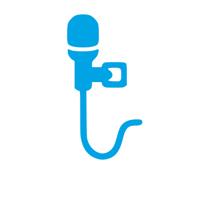 Lavalier Microphone Clip Logo #00a3e4