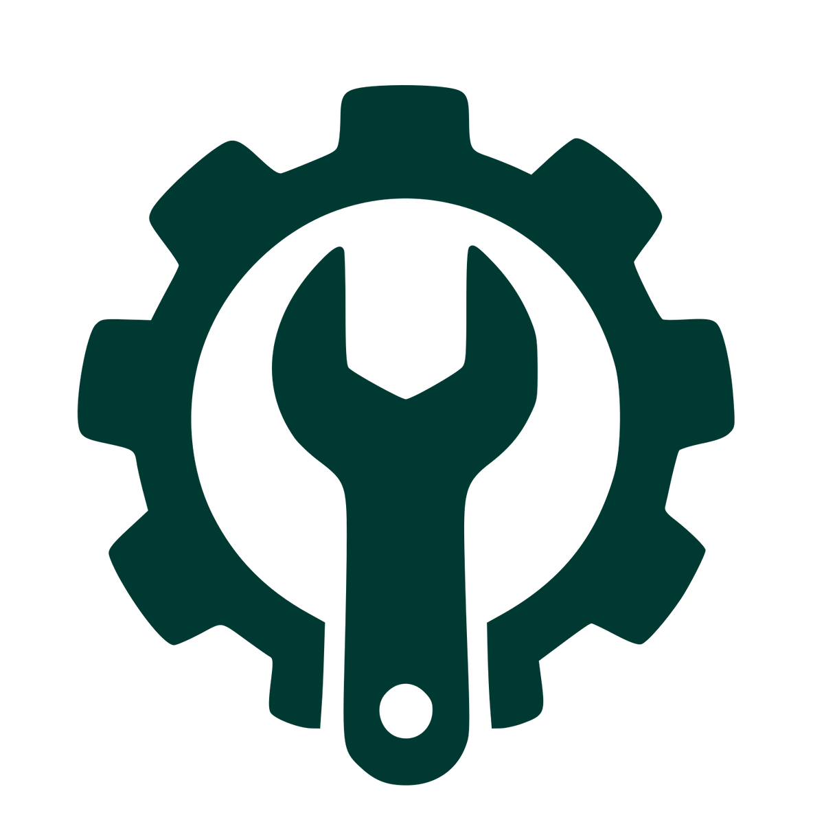 Gear Wrench Settings Logo #003932