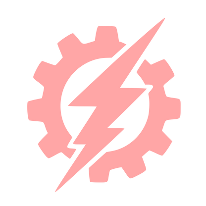 Lightning Bolt Gear Logo #ffa6a6