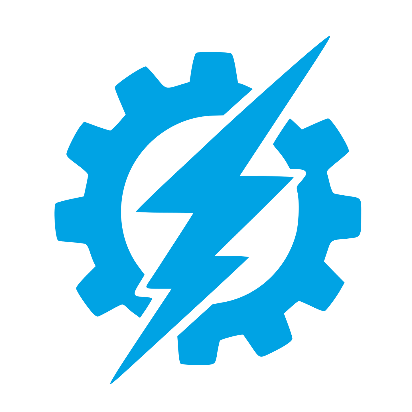 Lightning Bolt Gear Logo #00a3e4