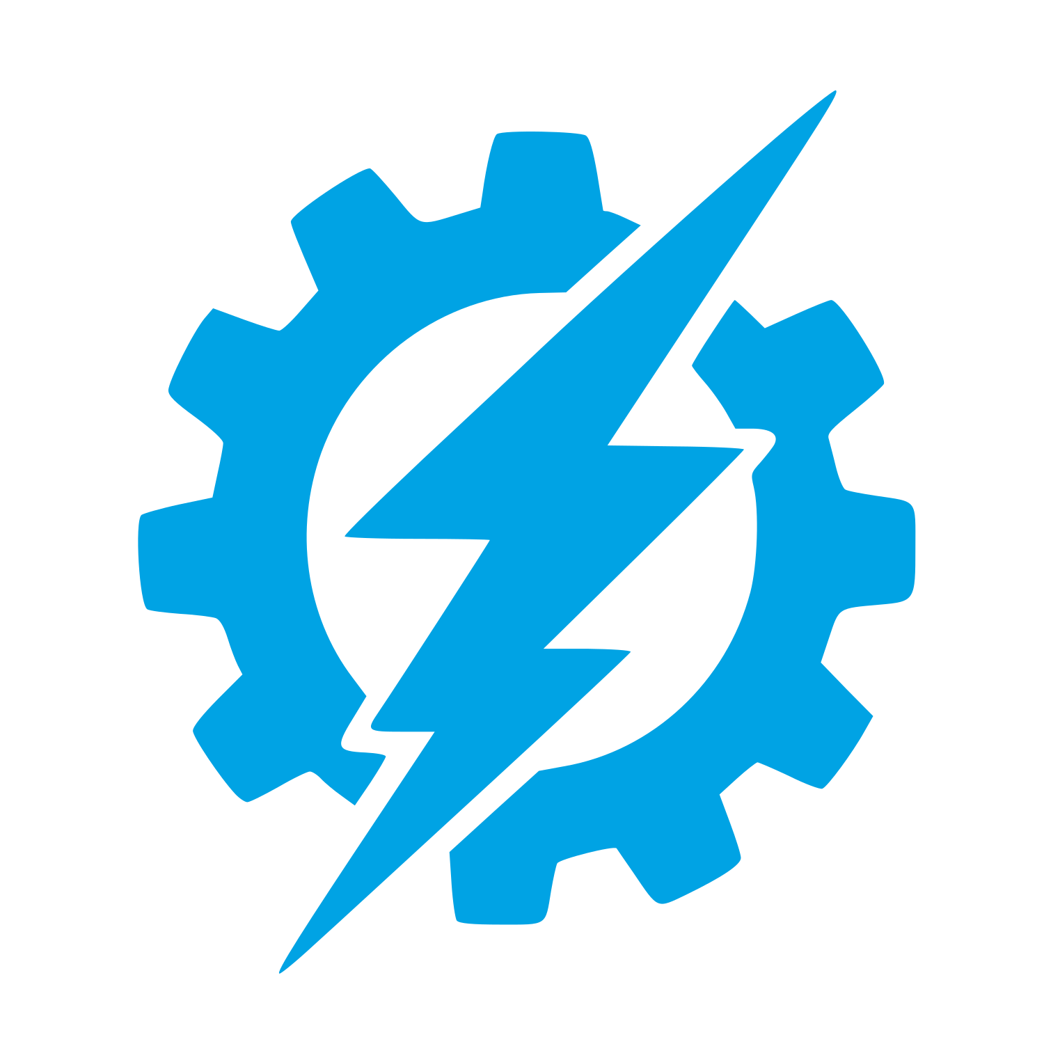 Lightning Bolt Gear Logo #00a3e4