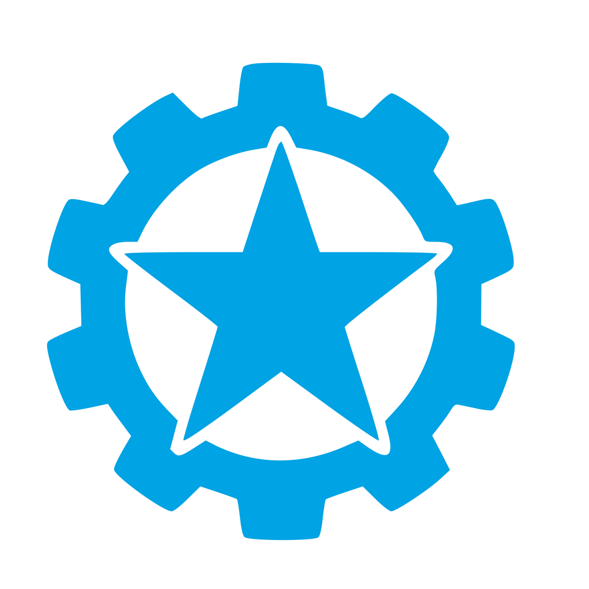 Star Gear Tattoo Logo #00a3e4