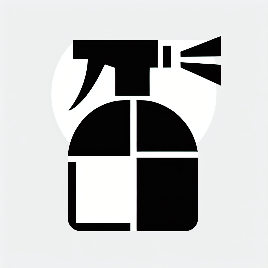 Geometric Spray Bottle Logo