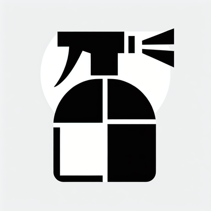 Geometric Spray Bottle Logo