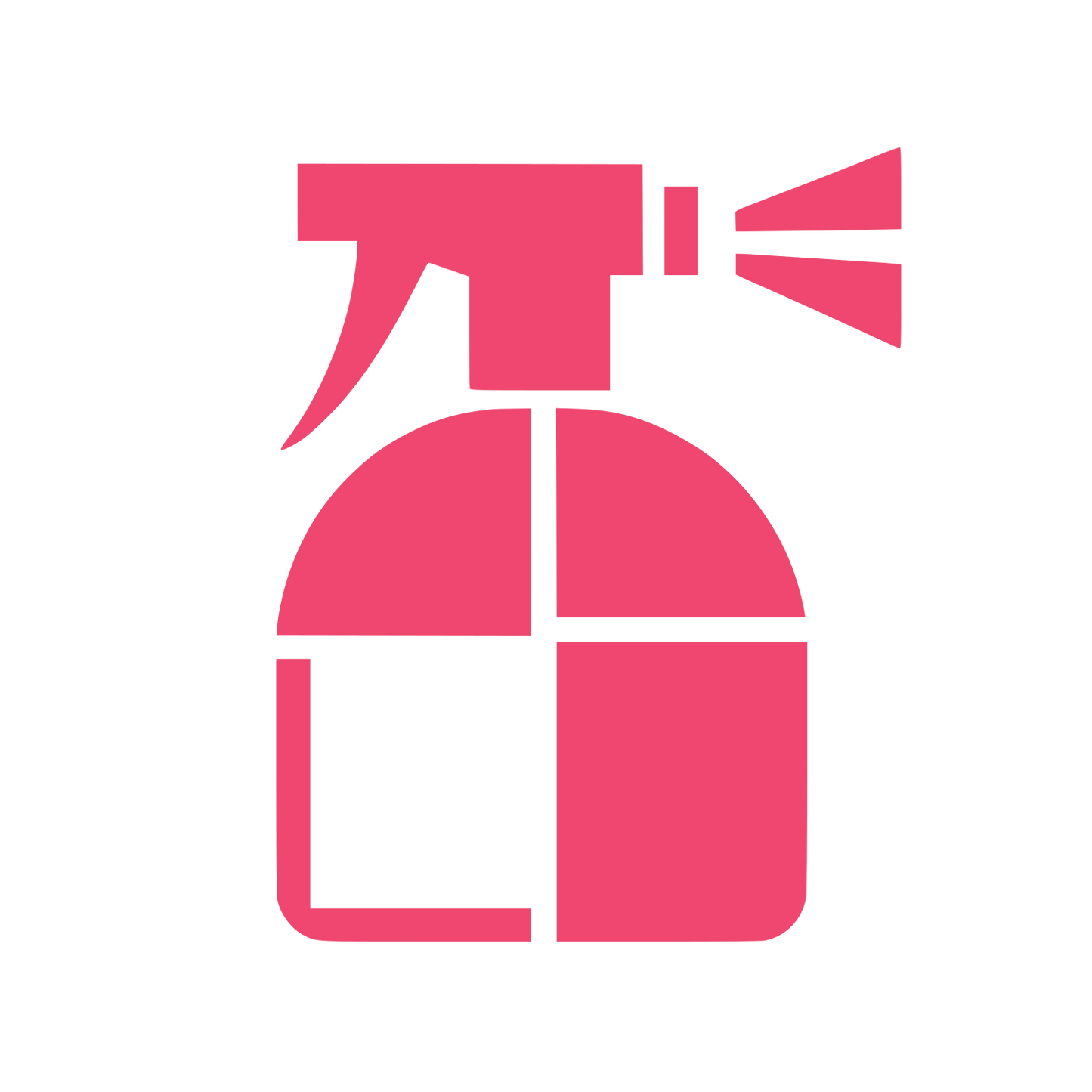 Geometric Spray Bottle Logo #EF476F
