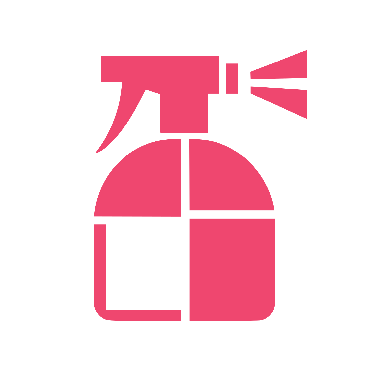 Geometric Spray Bottle Logo #EF476F