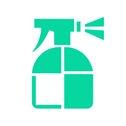 Geometric Spray Bottle Logo #06D6A0