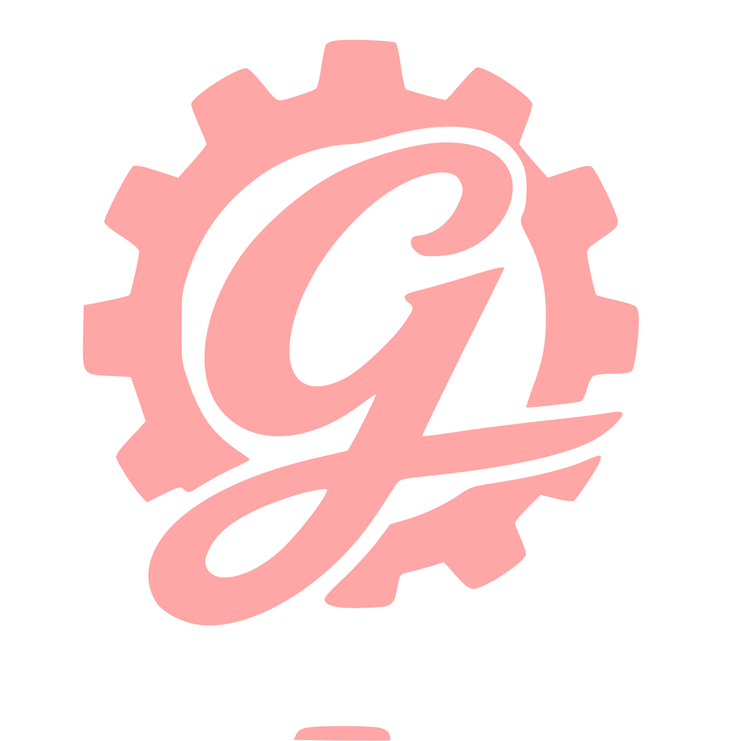 Letter G Gear Logo #ffa6a6