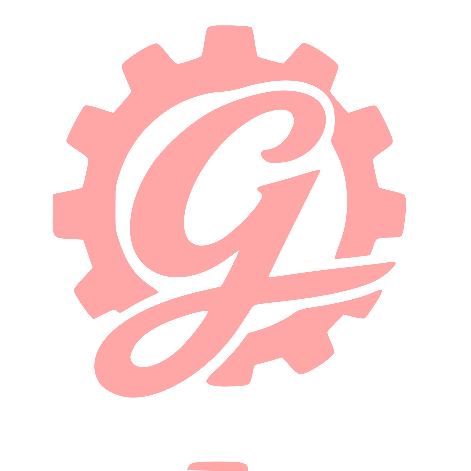 Letter G Gear Logo #ffa6a6
