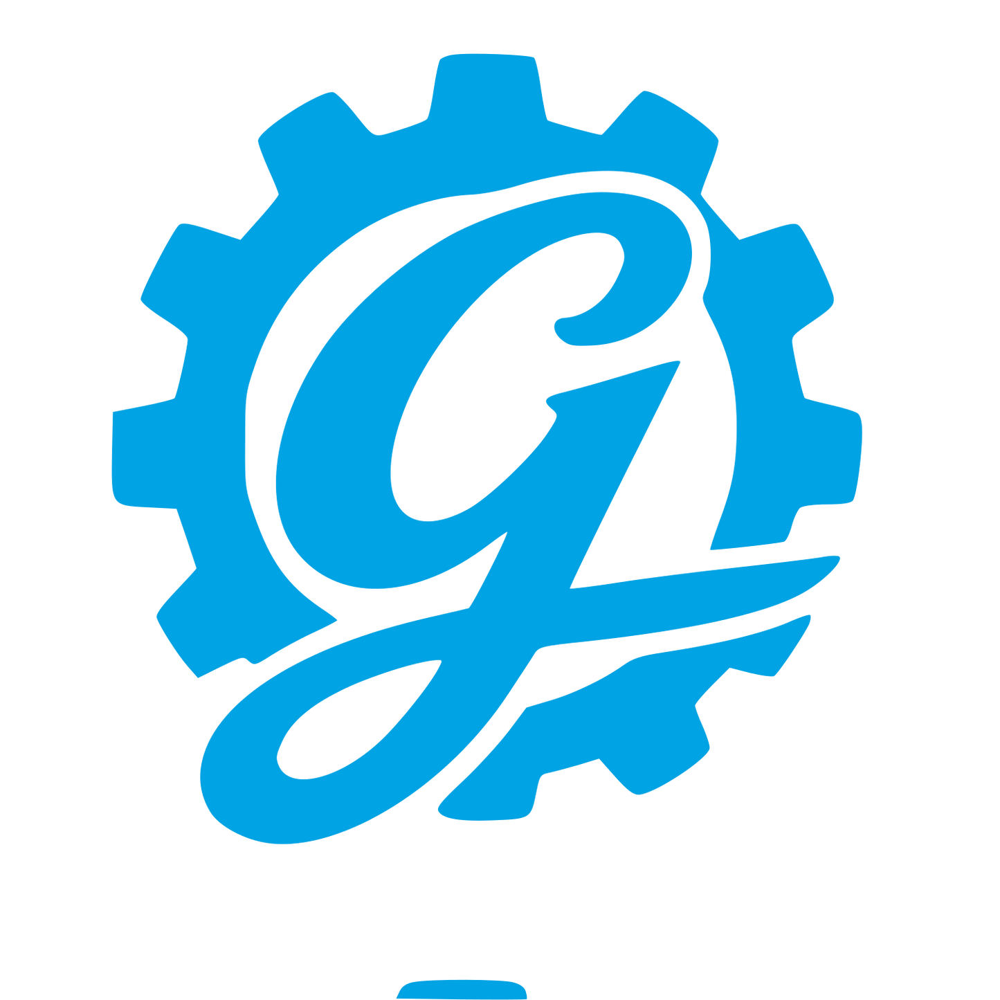 Letter G Gear Logo #00a3e4