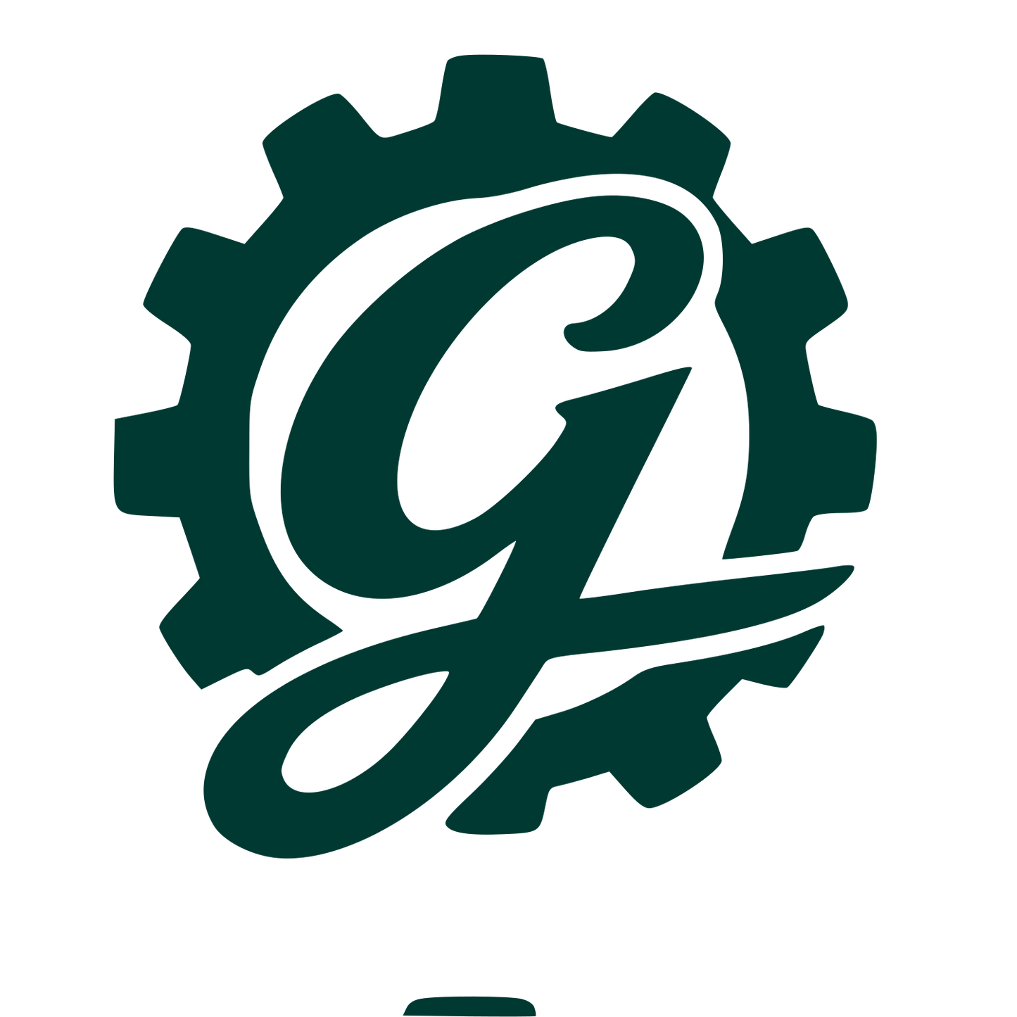 Letter G Gear Logo #003932