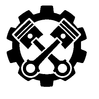 Crossed Pistons Gear Logo