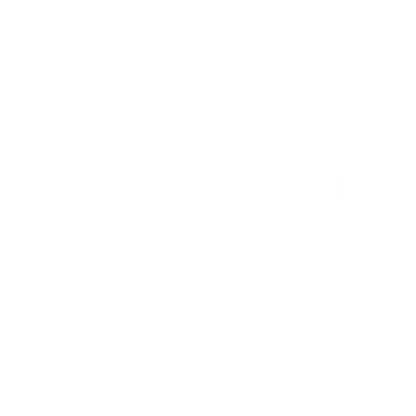 Crossed Pistons Gear Logo #ffffff