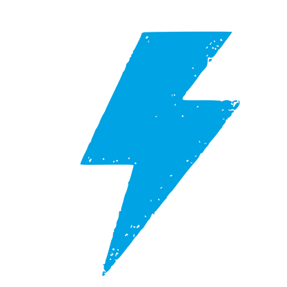 Riso Print Lightning Bolt Logo #00a3e4