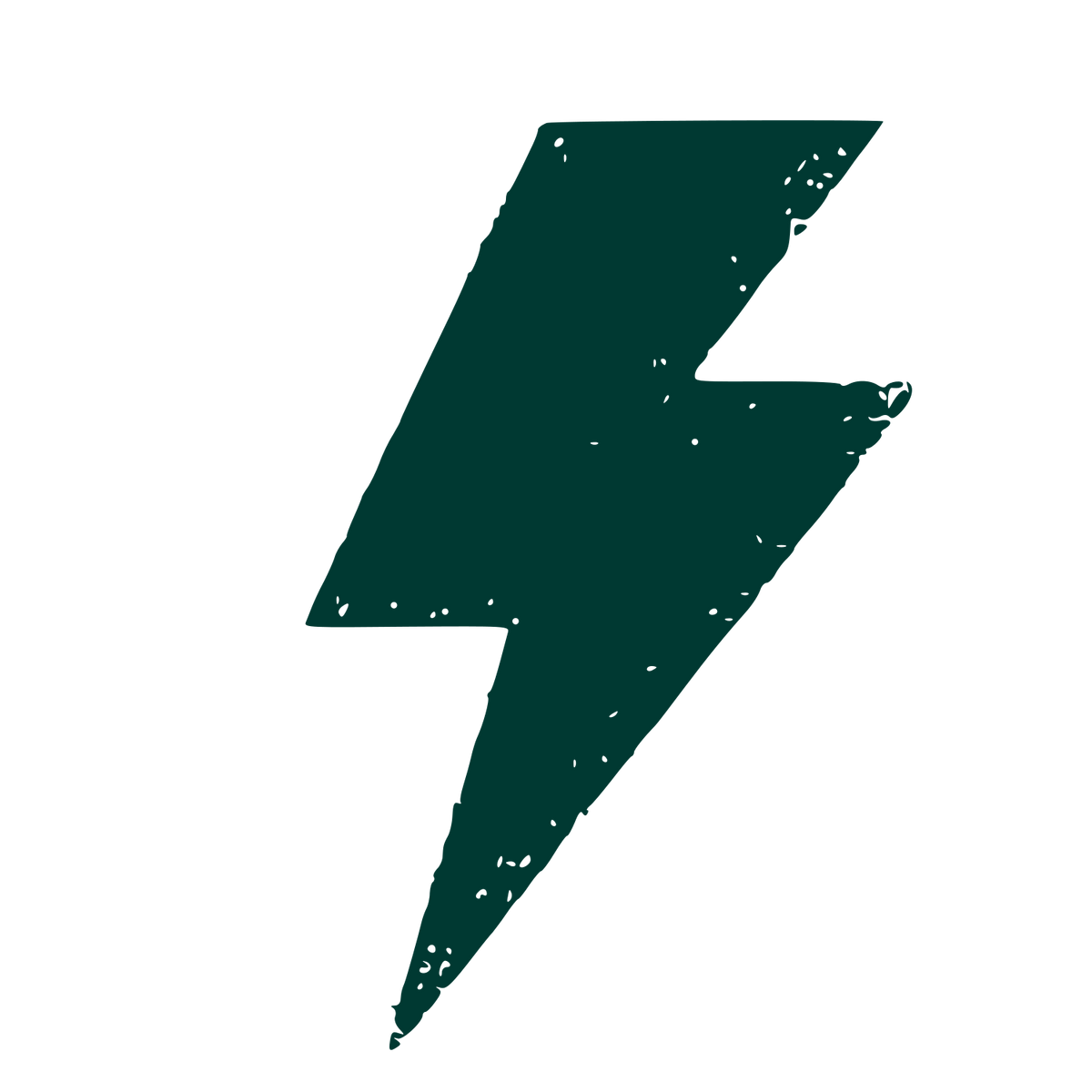 Riso Print Lightning Bolt Logo #003932