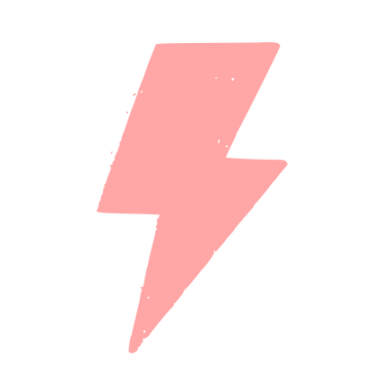 Lightning Bolt Riso Print Logo #ffa6a6