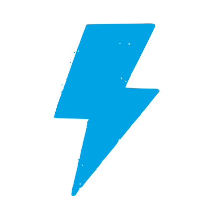 Lightning Bolt Riso Print Logo #00a3e4