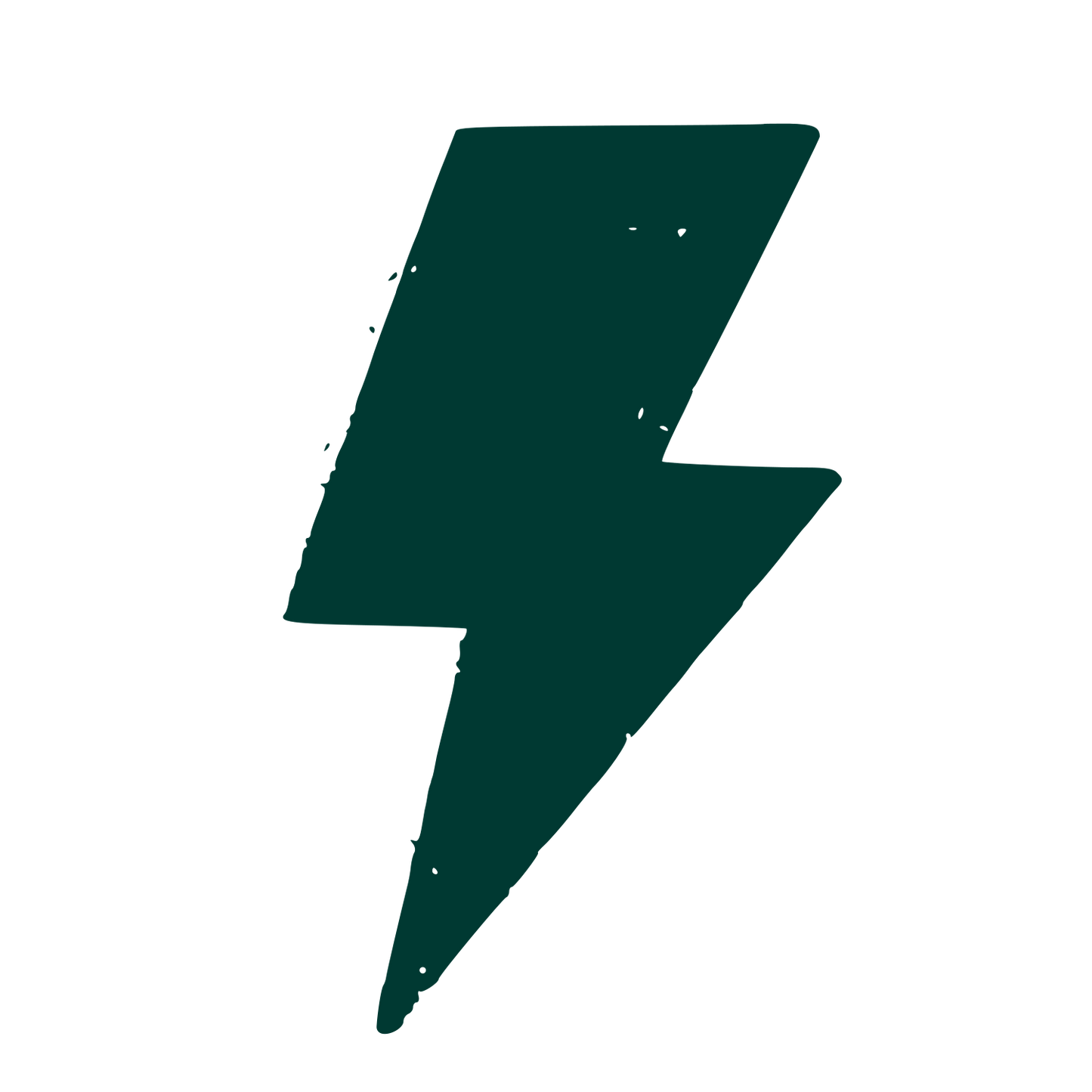 Lightning Bolt Riso Print Logo #003932
