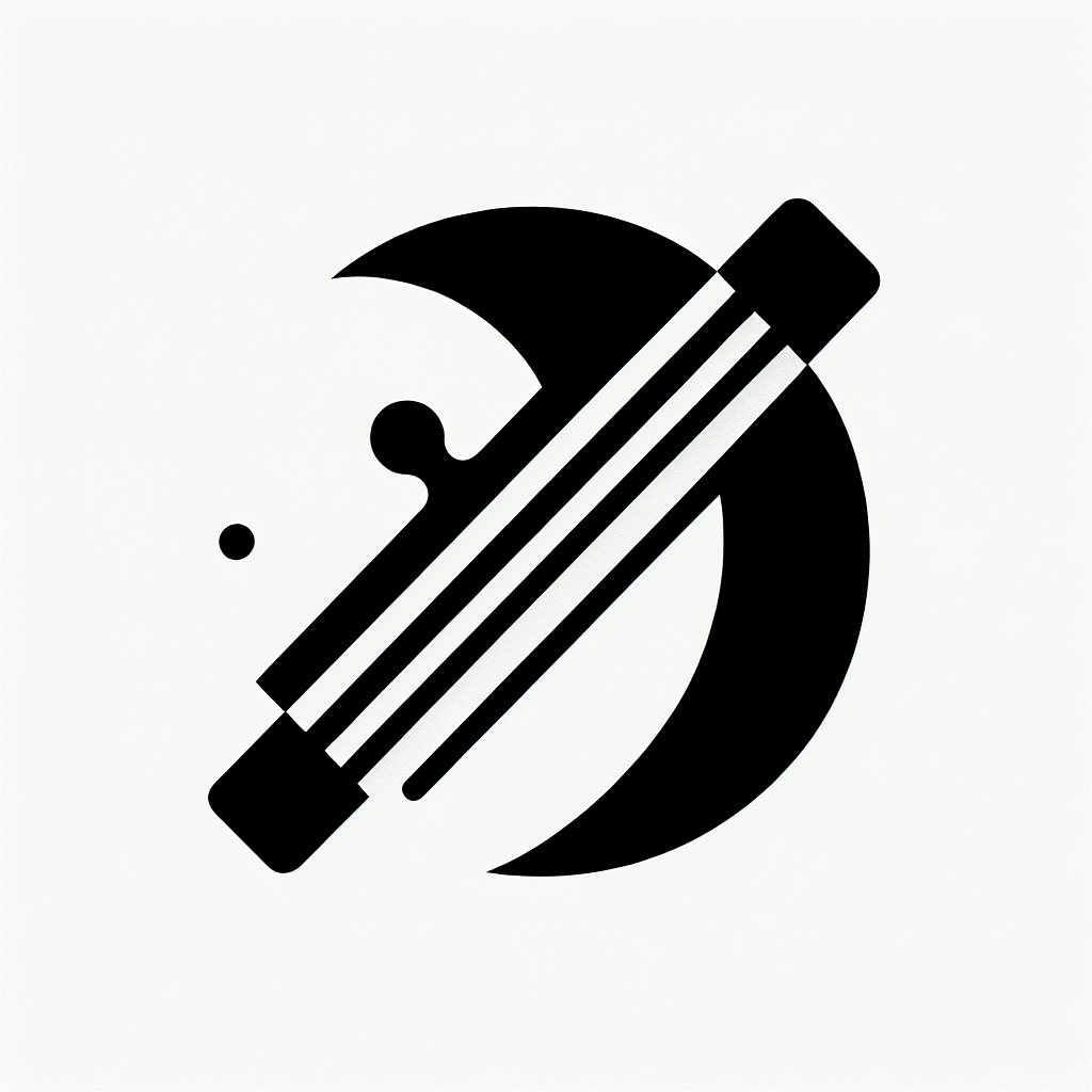 Crescent Moon and Telescope Logo