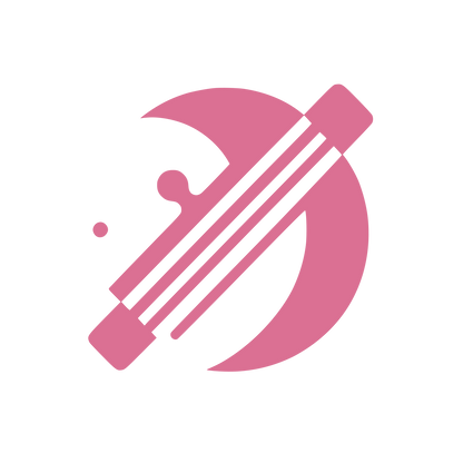 Crescent Moon and Telescope Logo #DB7093