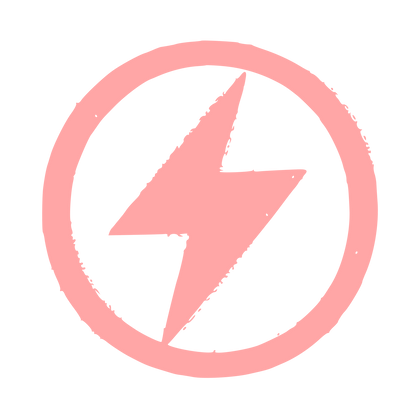 Lightning Bolt Circle Logo #ffa6a6
