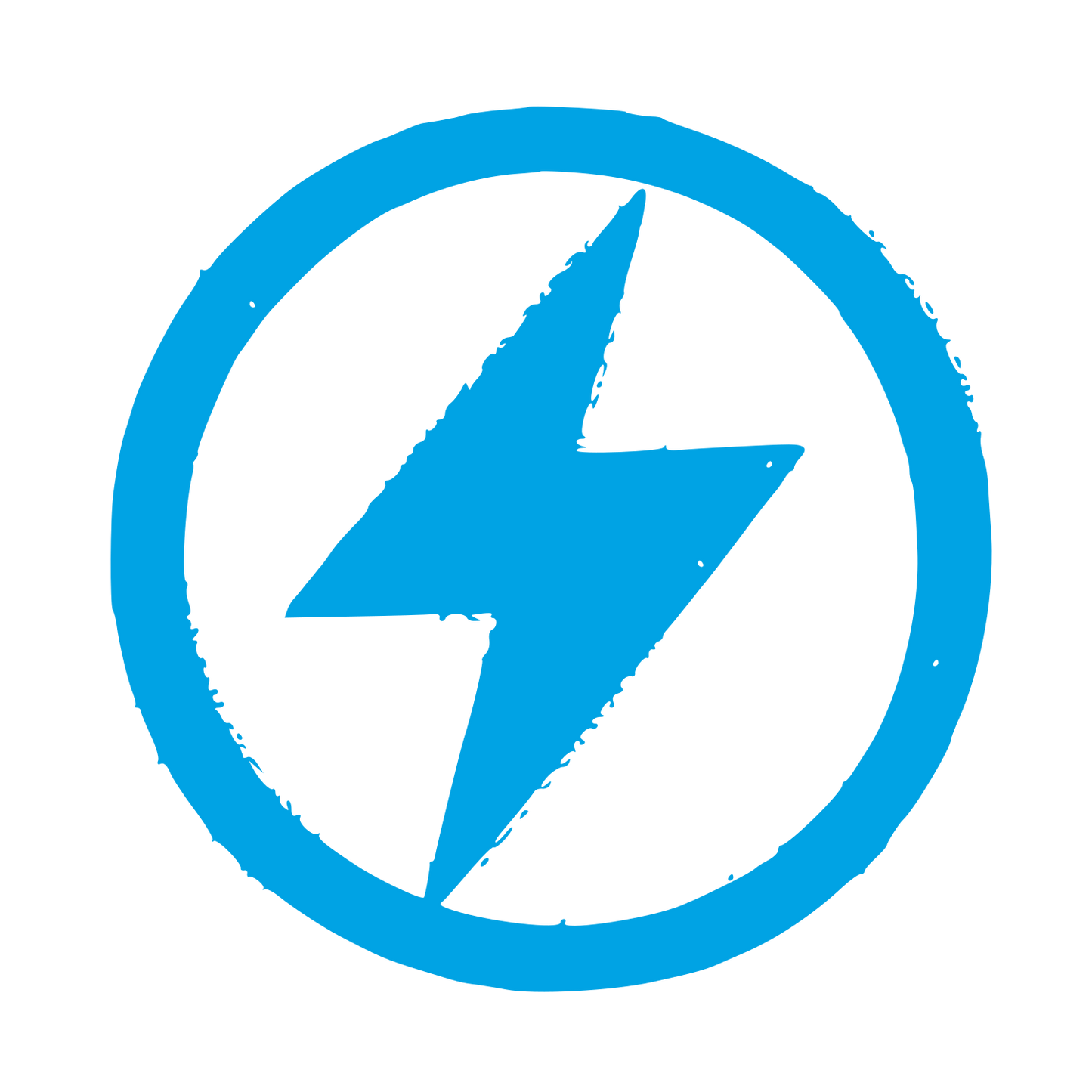 Lightning Bolt Circle Logo #00a3e4
